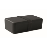 Boîte repas en plastique avec une bande élastique de fermeture 750ml couleur noir