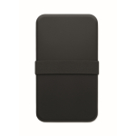 Boîte repas en plastique avec une bande élastique de fermeture 750ml couleur noir septième vue
