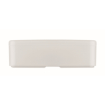 Boîte repas en plastique avec une bande élastique de fermeture 750ml couleur blanc sixième vue