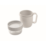 Tasse à emporter pour le petit-déjeuner avec 2 compartiments, 450 ml couleur blanc troisième vue