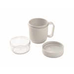 Tasse à emporter pour le petit-déjeuner avec 2 compartiments, 450 ml couleur blanc quatrième vue