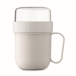 Tasse à emporter pour le petit-déjeuner avec 2 compartiments, 450 ml couleur blanc cinquième vue