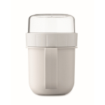 Tasse à emporter pour le petit-déjeuner avec 2 compartiments, 450 ml couleur blanc sixième vue