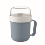 Tasse à emporter pour le petit-déjeuner avec 2 compartiments, 450 ml couleur noir mat