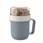 Tasse à emporter pour le petit-déjeuner avec 2 compartiments, 450 ml couleur noir mat deuxième vue