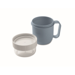 Tasse à emporter pour le petit-déjeuner avec 2 compartiments, 450 ml couleur noir mat troisième vue