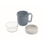 Tasse à emporter pour le petit-déjeuner avec 2 compartiments, 450 ml couleur noir mat quatrième vue