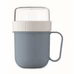 Tasse à emporter pour le petit-déjeuner avec 2 compartiments, 450 ml couleur noir mat cinquième vue