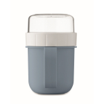Tasse à emporter pour le petit-déjeuner avec 2 compartiments, 450 ml couleur noir mat sixième vue