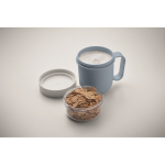 Tasse à emporter pour le petit-déjeuner avec 2 compartiments, 450 ml couleur noir mat vue photographique
