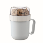 Tasse à emporter pour le petit-déjeuner avec 2 compartiments, 450 ml couleur bleu ciel deuxième vue