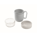 Tasse à emporter pour le petit-déjeuner avec 2 compartiments, 450 ml couleur bleu ciel quatrième vue