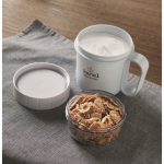 Tasse à emporter pour le petit-déjeuner avec 2 compartiments, 450 ml couleur bleu ciel vue d'ambiance principale