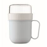 Tasse à emporter pour le petit-déjeuner avec 2 compartiments, 450 ml couleur bleu ciel cinquième vue
