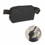 Sac banane en PU avec compartiment principal et poche arrière couleur bleu marine
