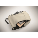 Sac à dos pour ordinateur avec plusieurs poches extérieures 15'' couleur ivoire septième vue photographique