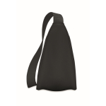 Sac à bandoulière en RPET avec une poche principale couleur noir troisième vue
