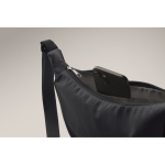 Sac à bandoulière en RPET avec une poche principale couleur bleu cinquième vue photographique