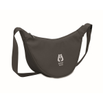 Sac à bandoulière en RPET avec une poche principale couleur gris foncé vue principale