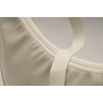 Sac à bandoulière en RPET avec une poche principale couleur ivoire sixième vue photographique