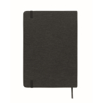 Carnet A5 à couverture rigide avec support téléphone, pages lignées couleur noir cinquième vue