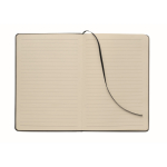 Carnet A5 à couverture rigide avec support téléphone, pages lignées couleur noir septième vue