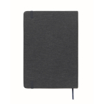 Carnet A5 à couverture rigide avec support téléphone, pages lignées couleur bleu marine cinquième vue