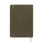 Carnet A5 à couverture rigide avec support téléphone, pages lignées couleur vert foncé cinquième vue