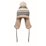 Bonnet en polaire et polyester avec cache-oreilles pour adulte couleur noir