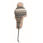 Bonnet en polaire et polyester avec cache-oreilles pour adulte couleur noir quatrième vue