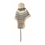 Bonnet en polaire et polyester avec cache-oreilles pour adulte couleur noir huitième vue