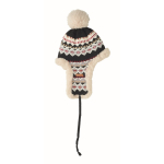 Bonnet en polaire et polyester avec cache-oreilles pour adulte couleur gris huitième vue