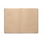 Carnet A5 à couverture rigide fabriqué en canne à sucre, pages lignées couleur noir deuxième vue