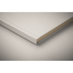 Carnet A5 à couverture rigide fabriqué en canne à sucre, pages lignées couleur blanc troisième vue photographique