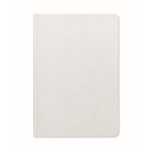 Carnet A5 à couverture rigide fabriqué en canne à sucre, pages lignées couleur blanc cinquième vue