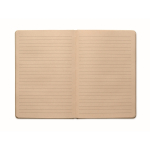 Carnet A5 à couverture rigide fabriqué en canne à sucre, pages lignées couleur kaki deuxième vue