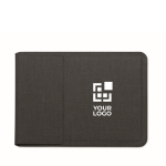 Housse pour ordinateur multifonction avec support et tapis souris 16'' couleur noir vue avec zone d'impression