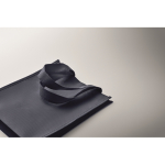 Petit sac en RPET de plusieurs coloris avec soufflet inférieur 80 g/m² couleur bleu troisième vue photographique