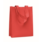 Petit sac en RPET de plusieurs coloris avec soufflet inférieur 80 g/m² couleur rouge