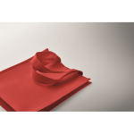 Petit sac en RPET de plusieurs coloris avec soufflet inférieur 80 g/m² couleur rouge troisième vue photographique