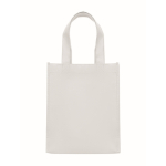 Petit sac en RPET de plusieurs coloris avec soufflet inférieur 80 g/m² couleur blanc deuxième vue