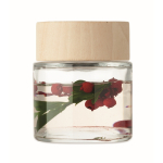 Diffuseur avec 6 bâtonnets parfumés à la vanille et décor floral couleur transparent troisième vue