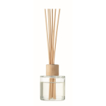 Élégant diffuseur de parfum à la vanille avec détail en bambou couleur transparent