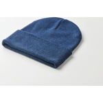 Bonnet classique en polyester avec ourlet taille unique couleur bleu deuxième vue photographique