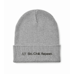 Bonnet classique en polyester avec ourlet taille unique couleur gris vue principale