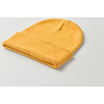 Bonnet classique en polyester avec ourlet taille unique couleur jaune deuxième vue photographique