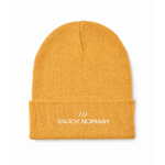 Bonnet classique en polyester avec ourlet taille unique couleur jaune vue principale