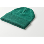Bonnet classique en polyester avec ourlet taille unique couleur vert foncé deuxième vue photographique