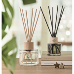 Diffuseur de parfum en verre avec 6 bâtonnets à la vanille couleur transparent vue d'ambiance principale
