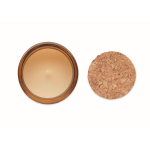 Bougie en cire végétale parfumée à la vanille avec un couvercle liège couleur marron quatrième vue